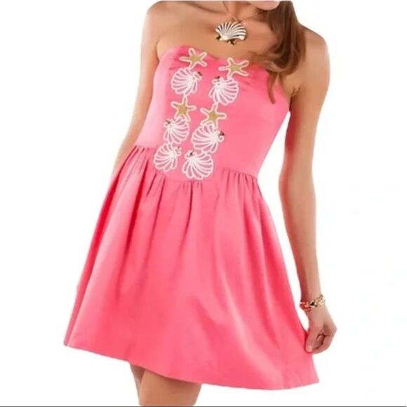 Lilly Pulitzer Mayfield Seeing Stars Strapless Fit and Flare Dress - Picture 2 of 10